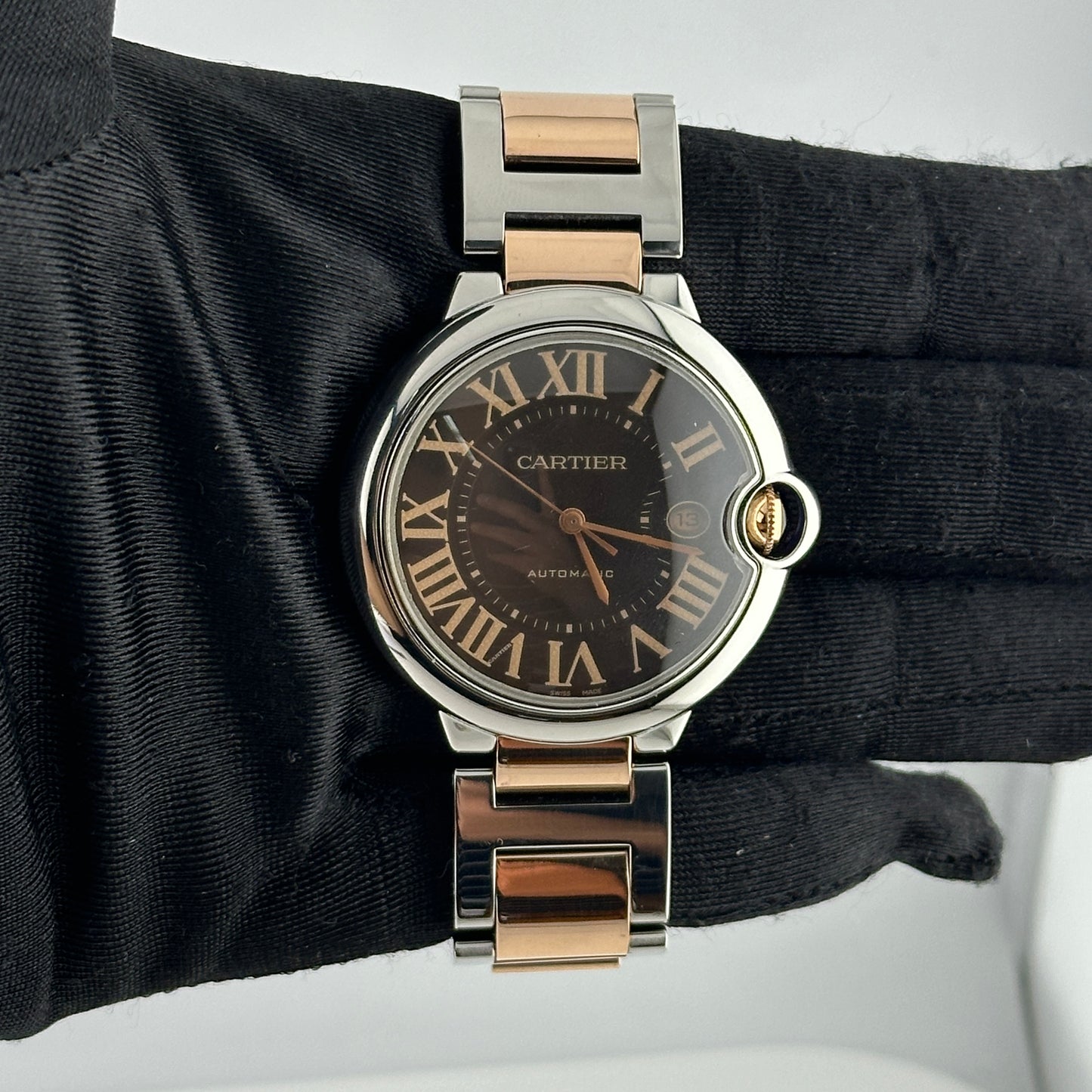 Cartier Ballon Blue Chocolate Brown Guilloche Dial Dial Ref. 3001 — view 2