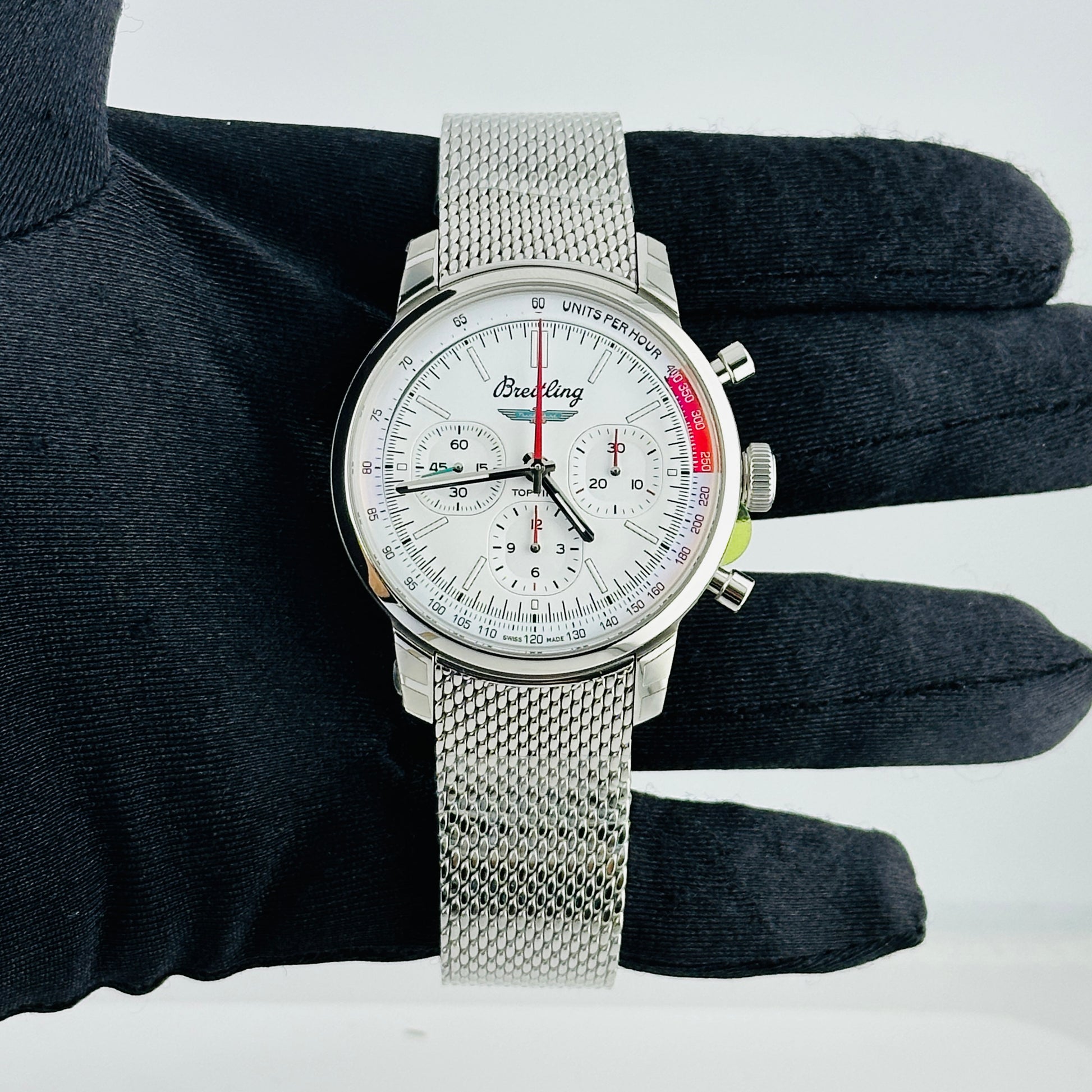 Breitling Top Time White Dial on Mesh Steel Ref. AB0176 Card 2026 — view 2