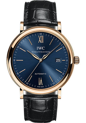 Iwc Portofino Blue Dial on Leather Strap Ref. IW356522 Complete 2021