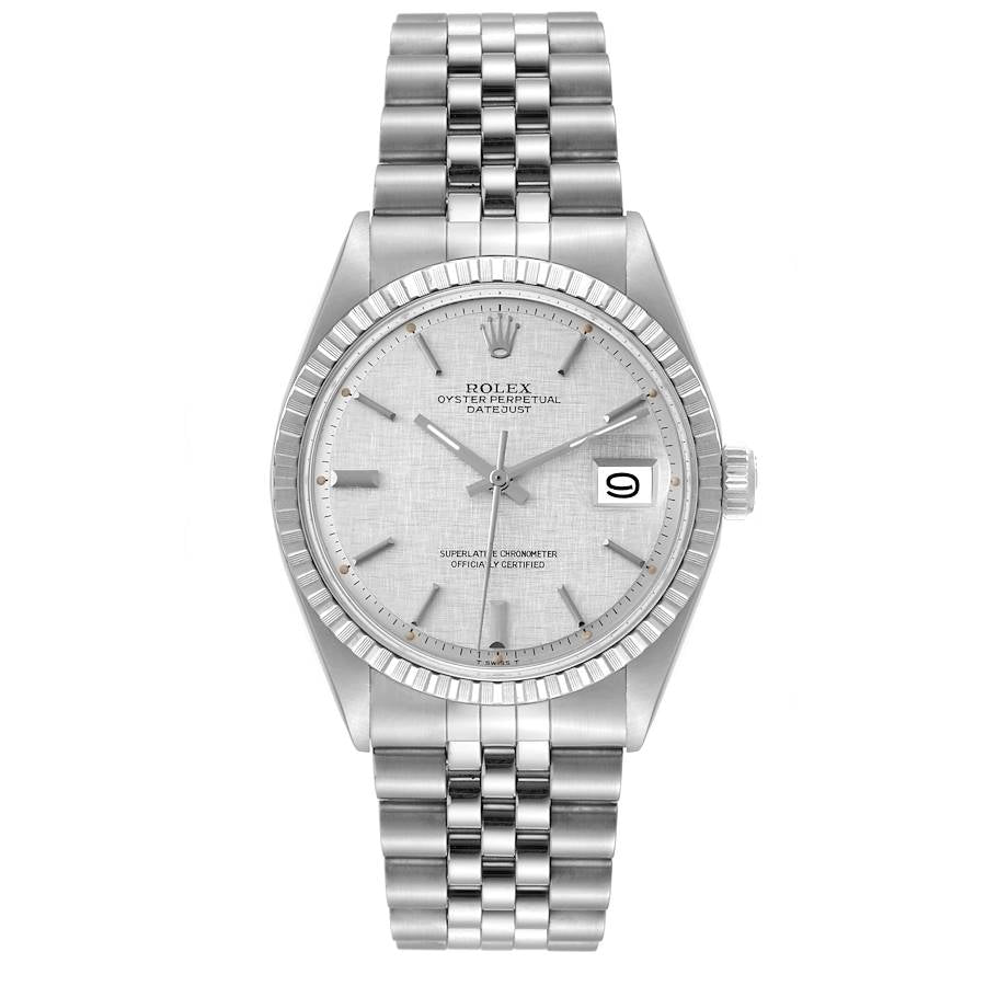Rolex Datejust Silver Linen Dial on D Link Jubilee Ref. 1603 1973