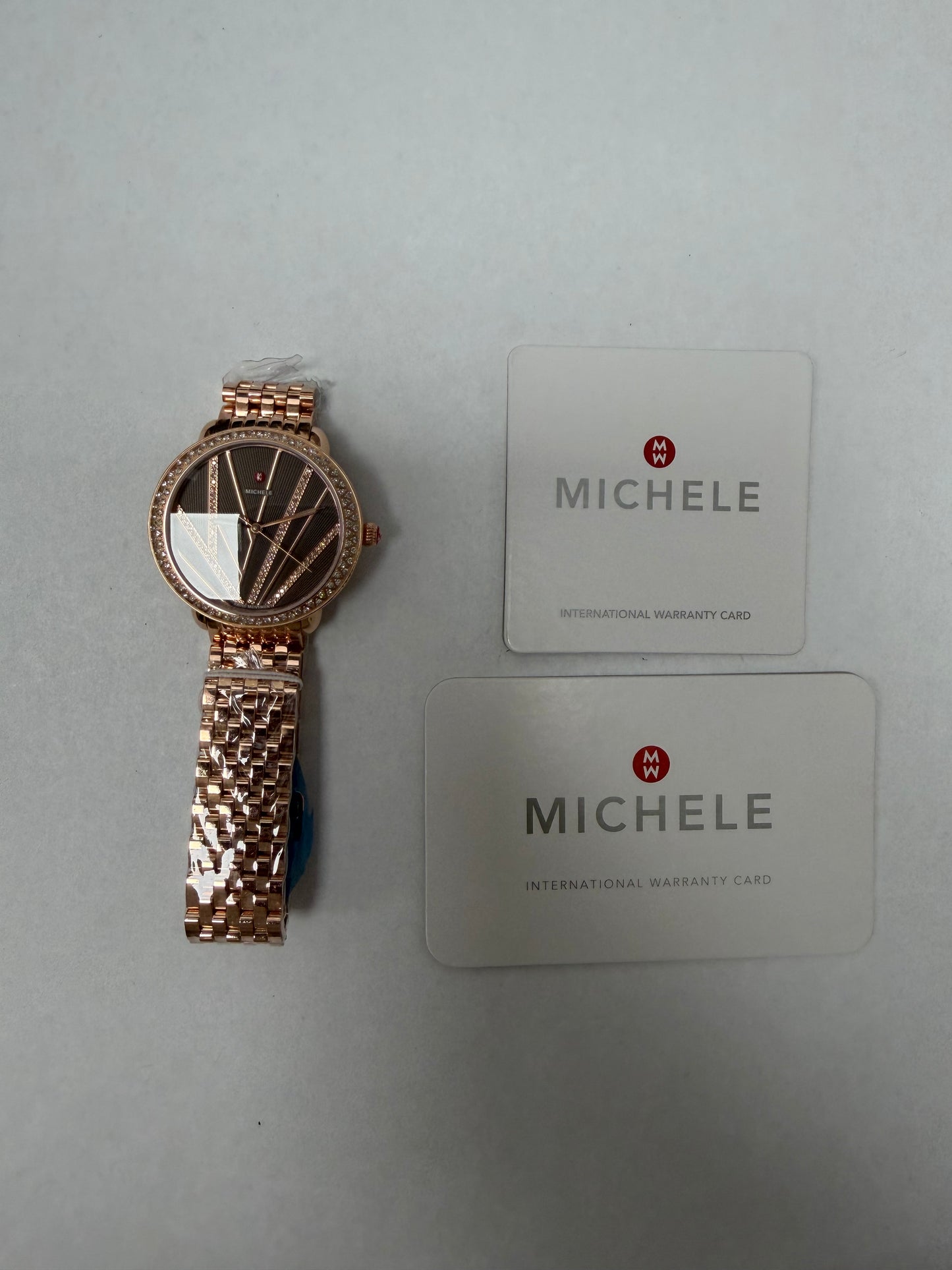 Michele Brown Dial Set With Diamonds Dial Ref. MWW21B000113 Card Open Date — view 5