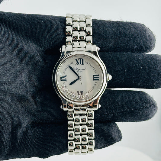 Chopard Happy Sport The First Silver Roman / Moving Diamonds Dial on Stainless Steel Bracelet Ref. 278610-3001 Manuals Only — view 2
