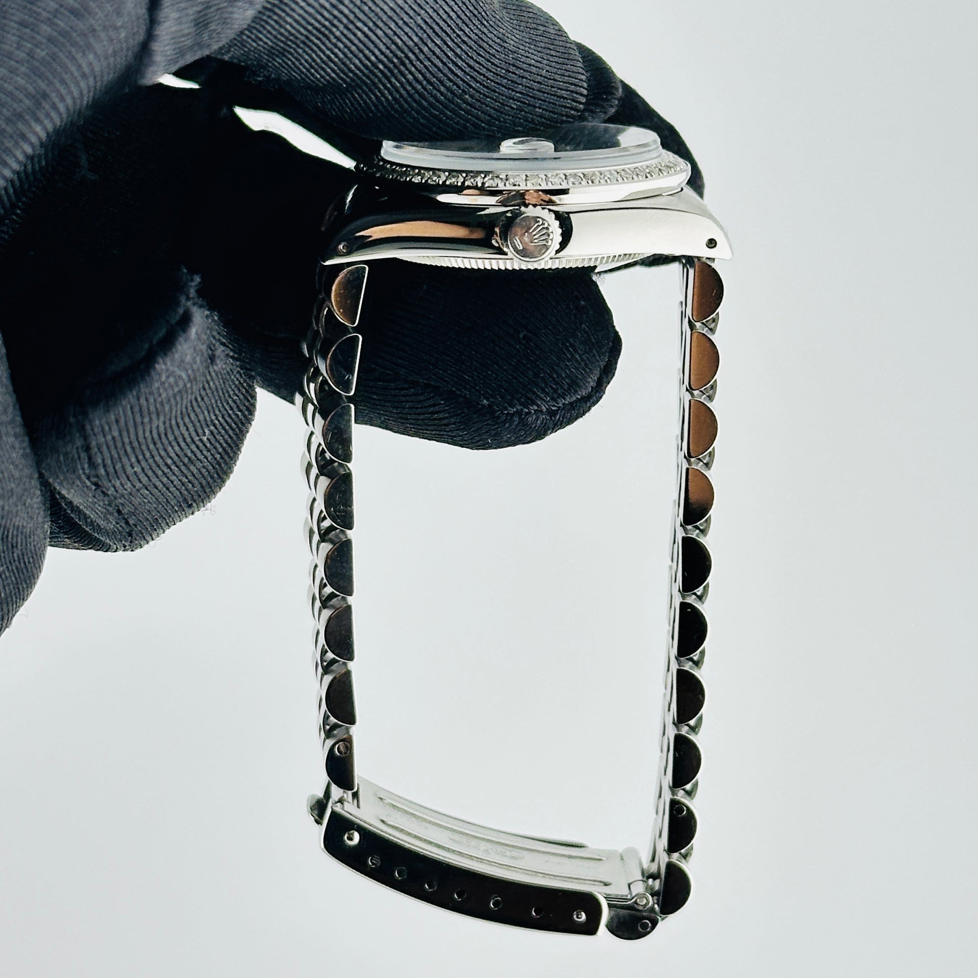 Rolex Datejust Am White Mop Diamond Dial on D Link Jubilee Ref. 68240 1988 — view 5