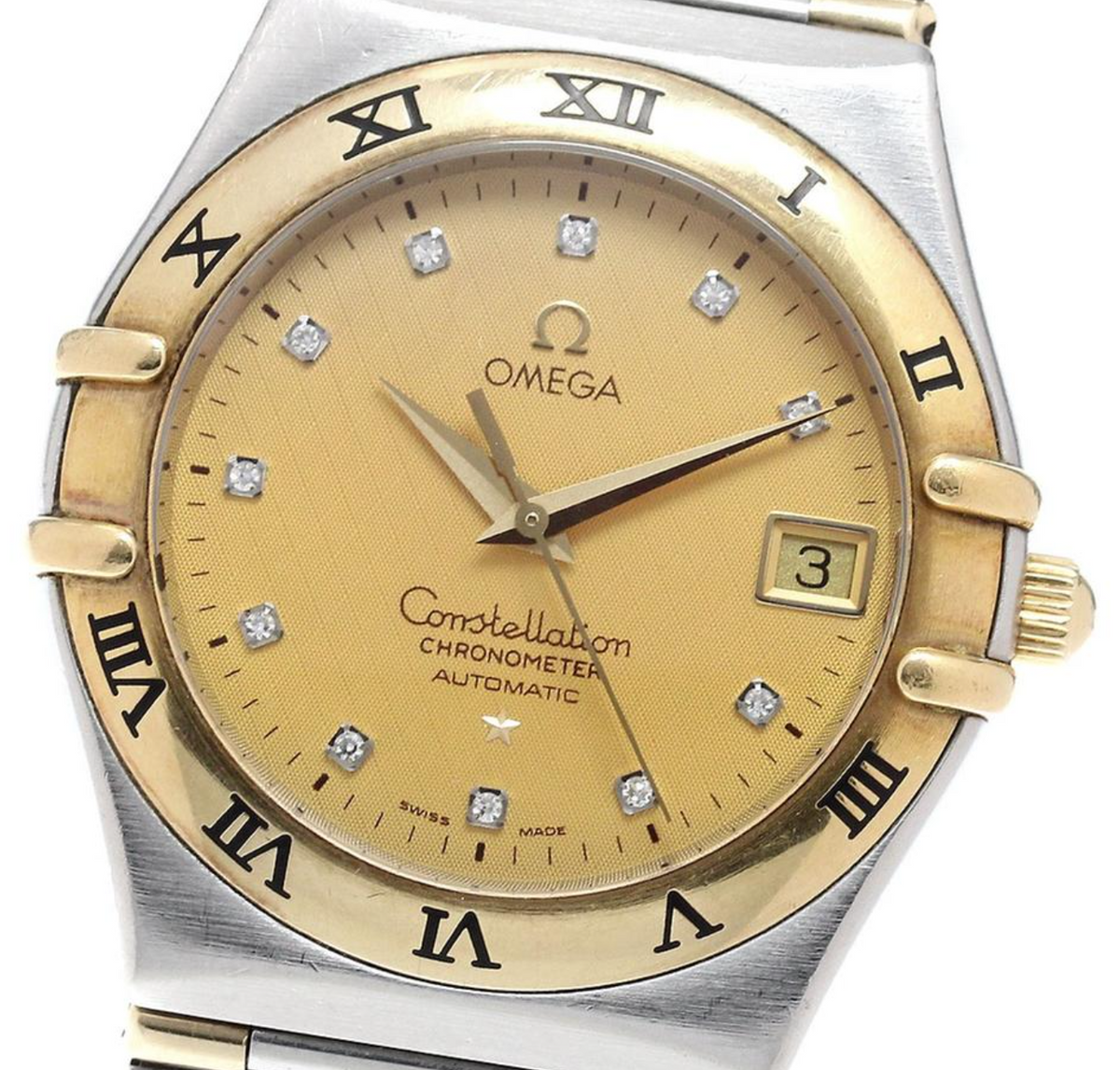 Omega Constellation Diamond Dial on 2 Tone Bracelet Ref. 1302.15