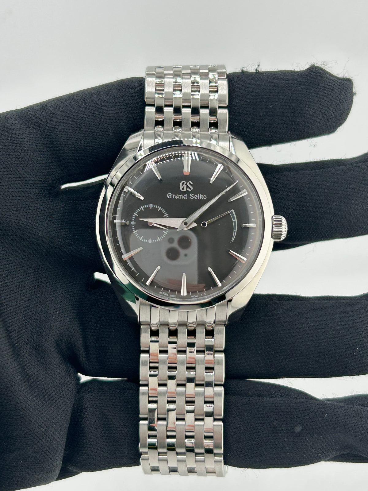 Grand Seiko Elegance Black Dial on Stainless Steel Bracelet Ref. 9S63-00A0/SBGK009 Manuals Only and Box — view 2
