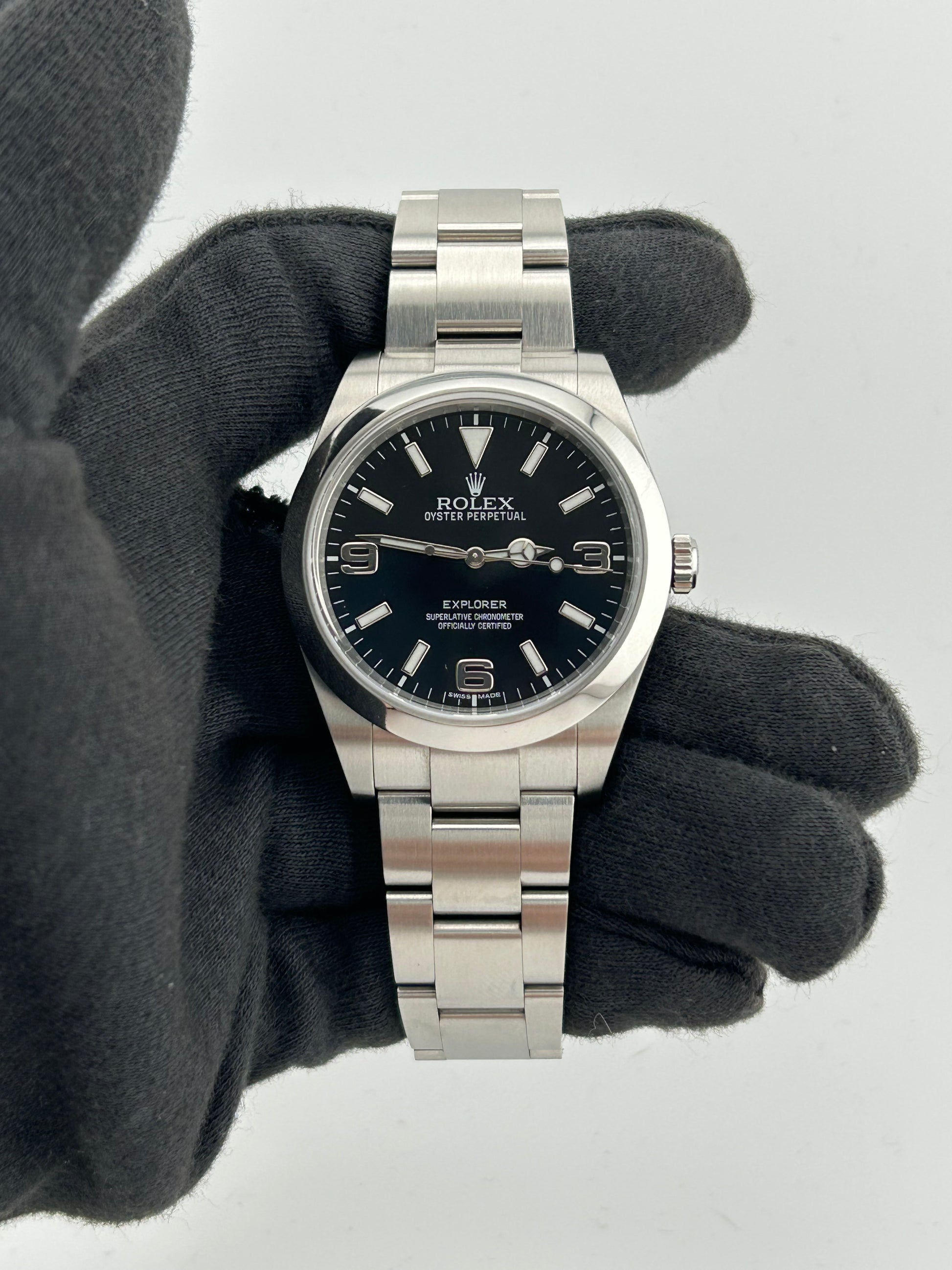 Rolex Explorer I Black Index Dial on Oyster Bracelet Ref. 214270 — view 2
