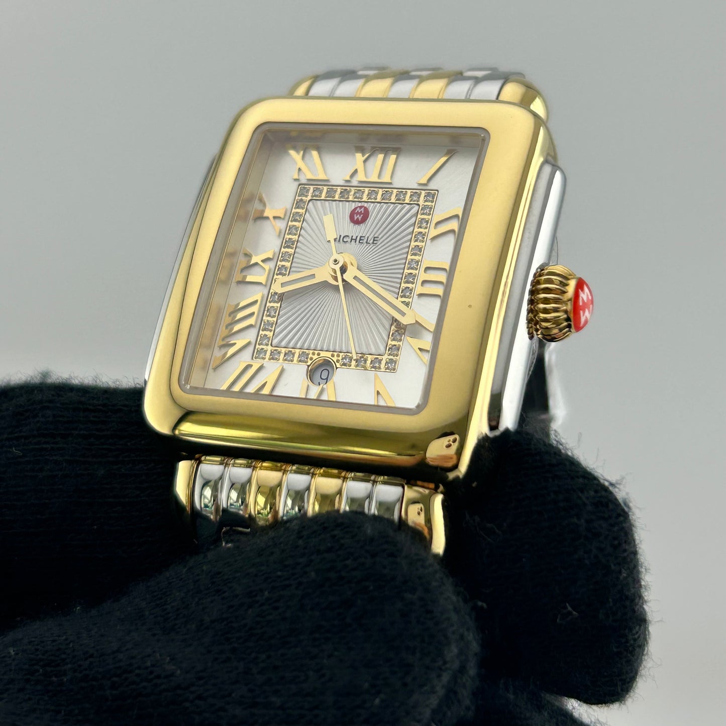 Michele Deco Madison Silver Set With Diamonds Dial Ref. MWW06G000013 Card Open Date — view 3