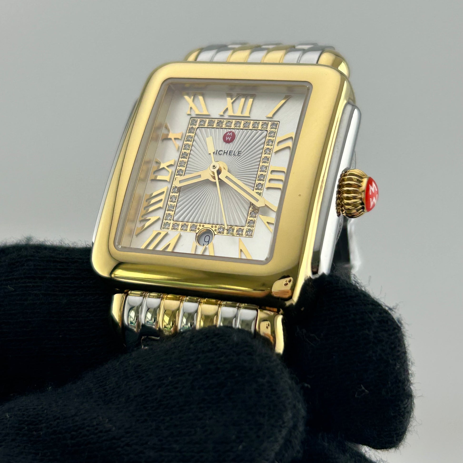 Michele Deco Madison Silver Set With Diamonds Dial Ref. MWW06G000013 Card Open Date — view 3