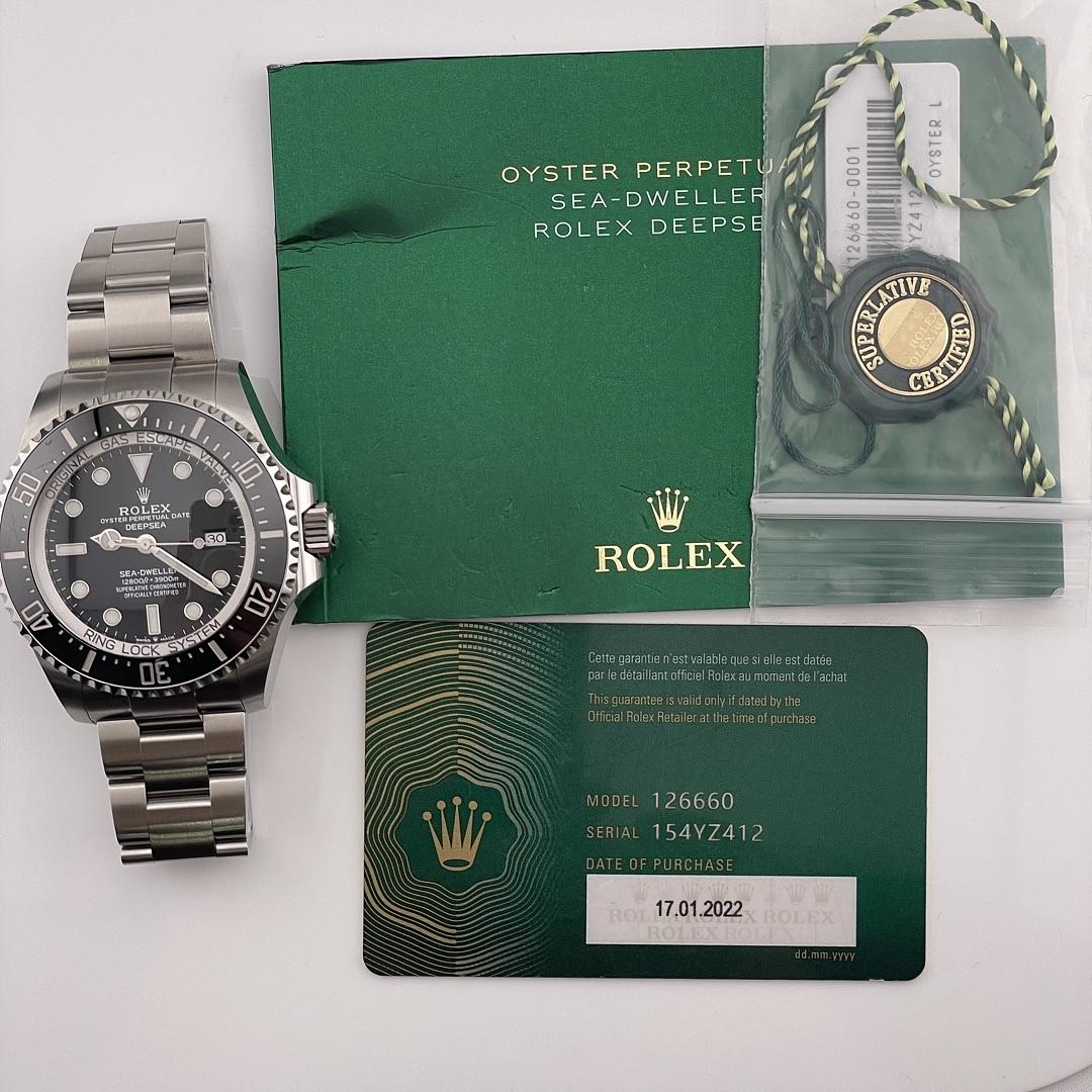 Rolex Sea-Dweller Deepsea Black Dial on Oyster Ref. 126660 Card 2022 — view 5