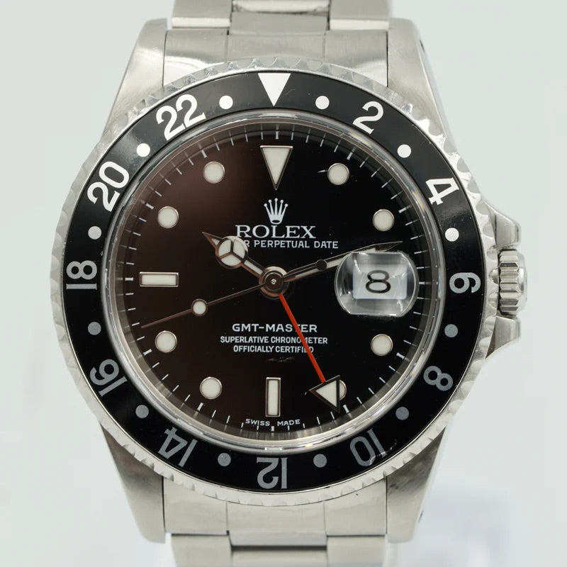 Rolex GMT-Master Black Dial on Oyster Bracelet Ref. 16700 Papers 1997