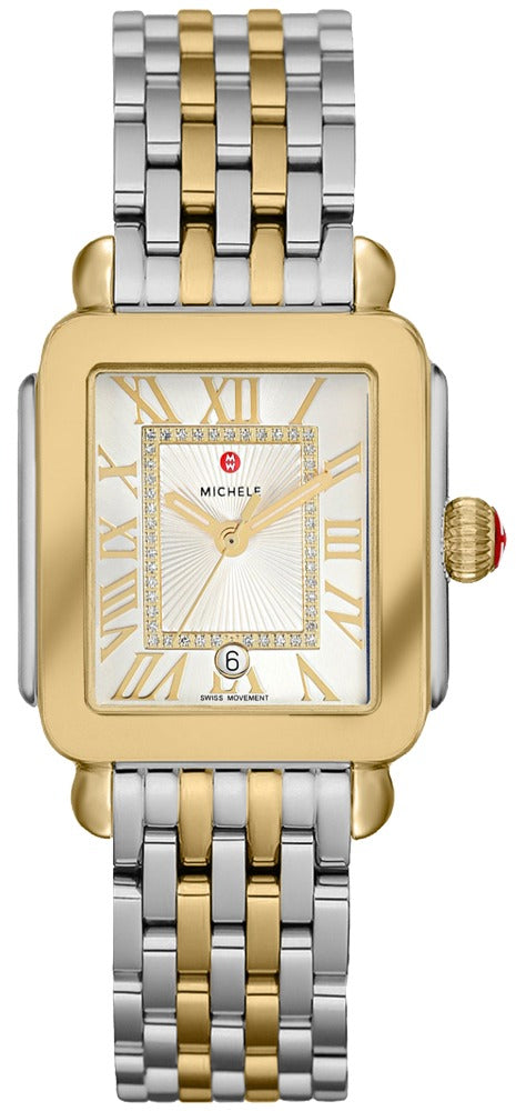 Michele Deco Madison Silver Set With Diamonds Dial Ref. MWW06G000013 Card Open Date