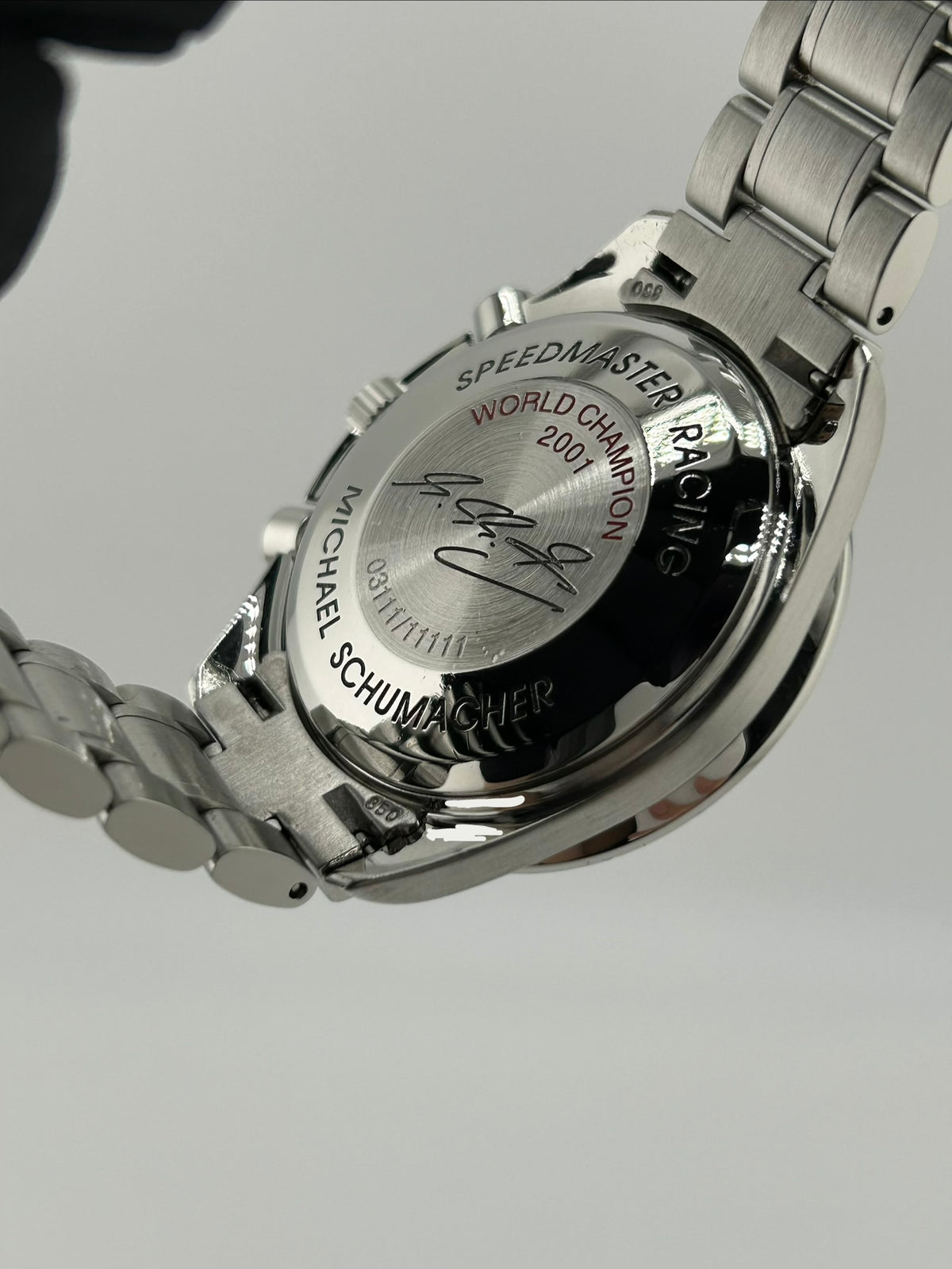 Omega Speedmaster Racing Black Dial on Stainless Steel Bracelet Ref. 3519.50.00 Card — view 7