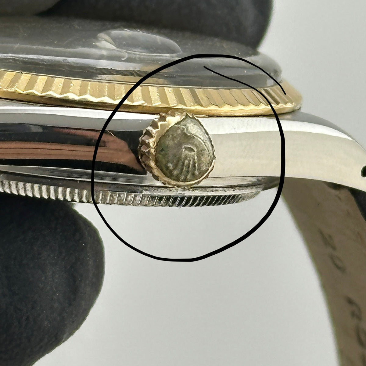Rolex Datejust Champagne Stick Dial on Generic Leather Strap Ref. 16013 1985 — view 6