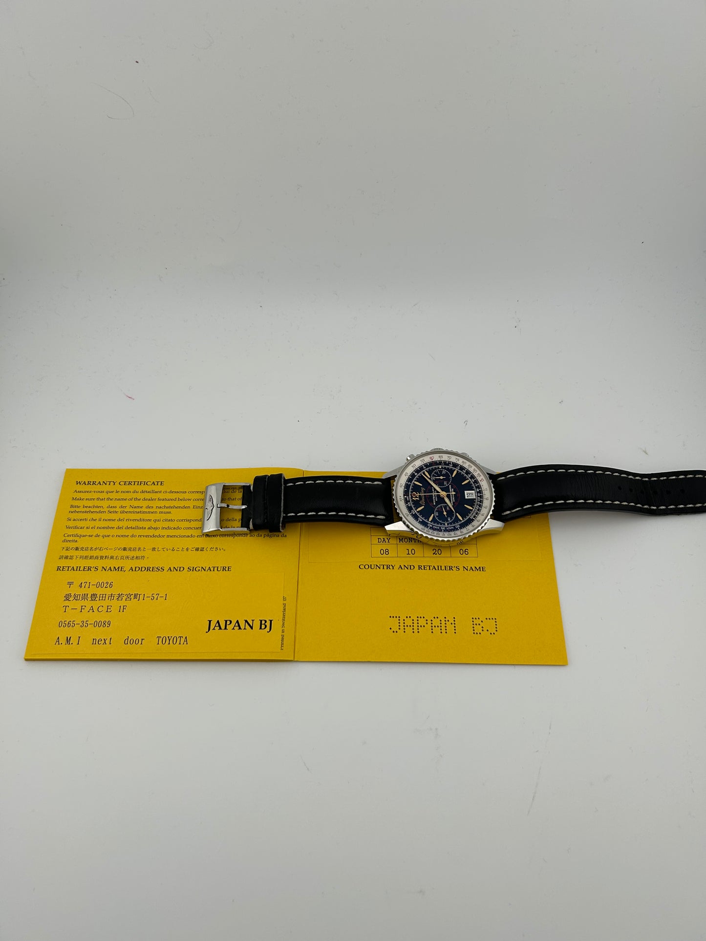 Breitling Montbrillant Edition Black Dial on Black Leather Strap Ref. A48330/A483B76NP Papers 2006 — view 7