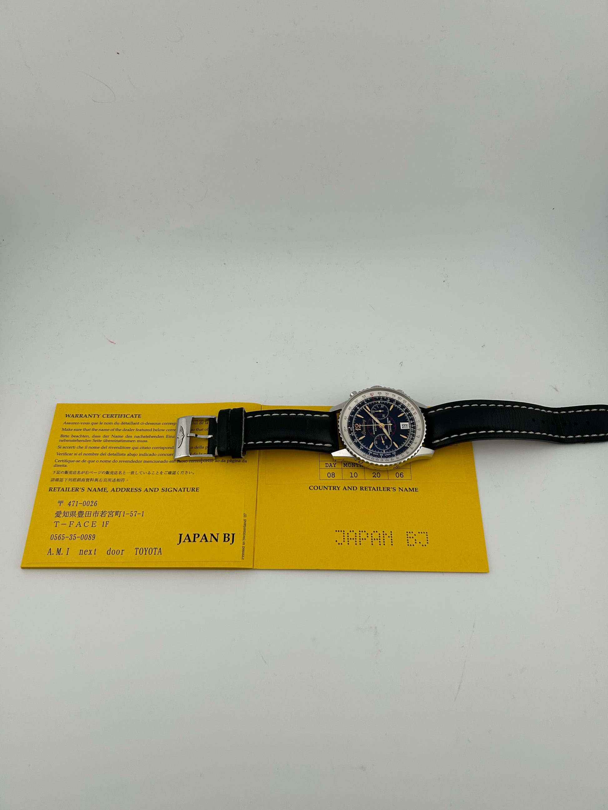 Breitling Montbrillant Edition Black Dial on Black Leather Strap Ref. A48330/A483B76NP Papers 2006 — view 7