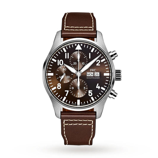 Iwc Pilot's Ed. Antoine de St Exupery Brown Dial on Leather Ref. IW377713 Card 2020