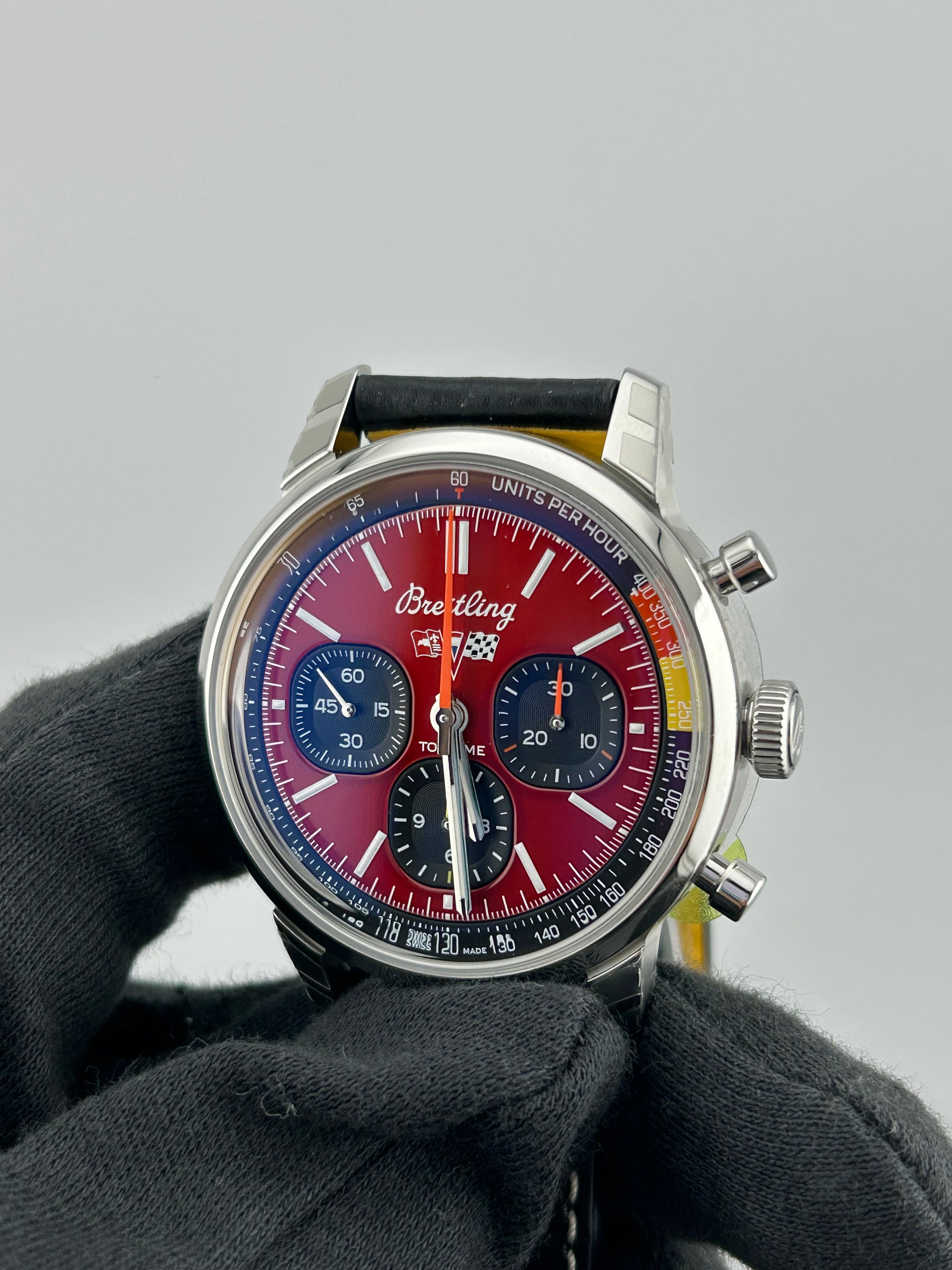 Breitling Top Time Red Dial on Leather Band Ref. AB01761A1K1X1 Card 2026 — view 3