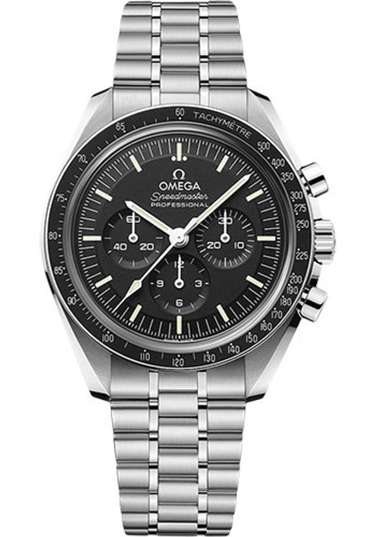 Omega Moonwatch Professional Co-Axial Master Chrono Black Dial on Bracelet Ref 310.30.42.50.01.002 with Card
