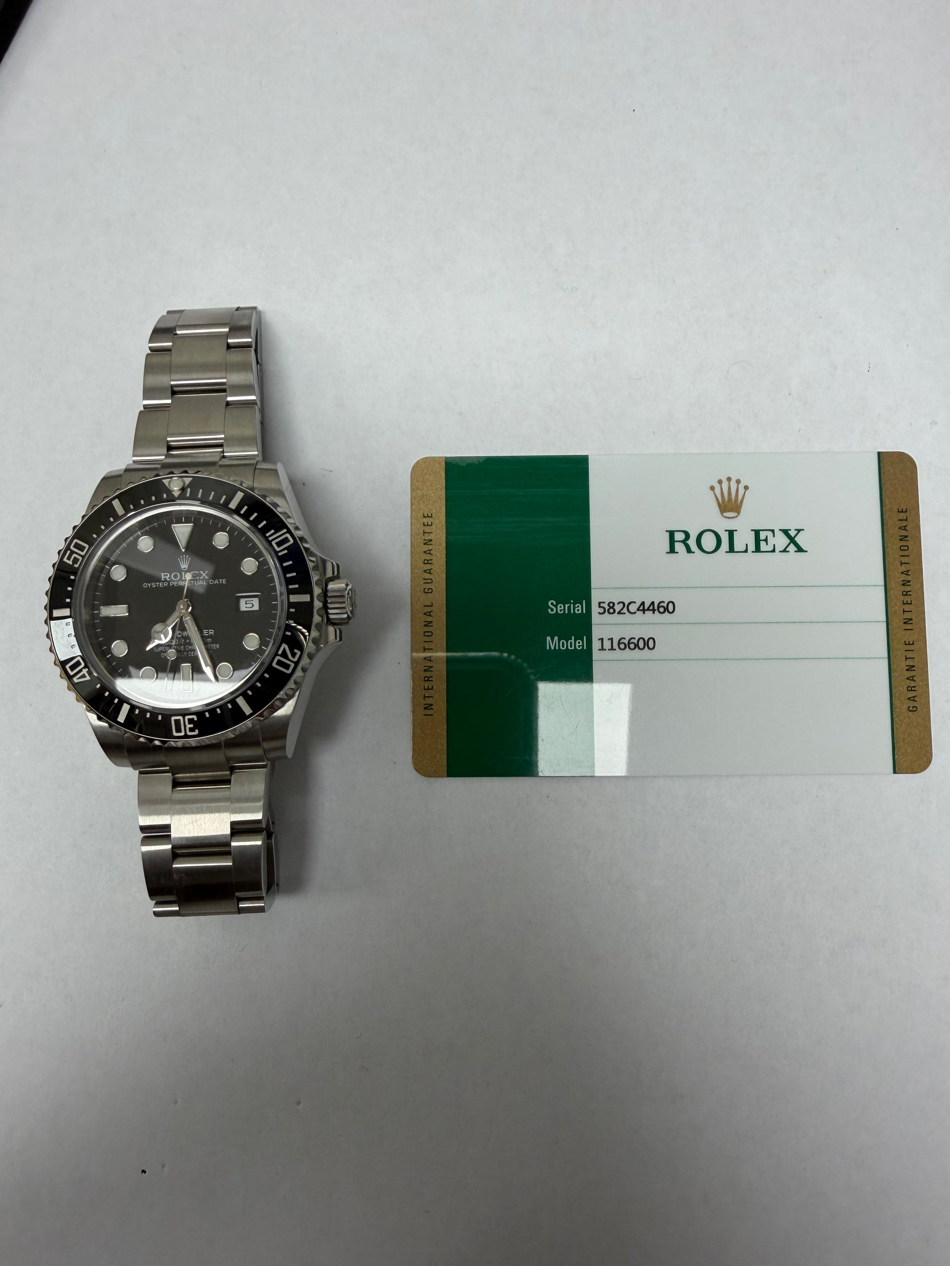 Rolex Sea Dweller Black Dial on Oyster Ref. 116600 Card 2016 — view 5