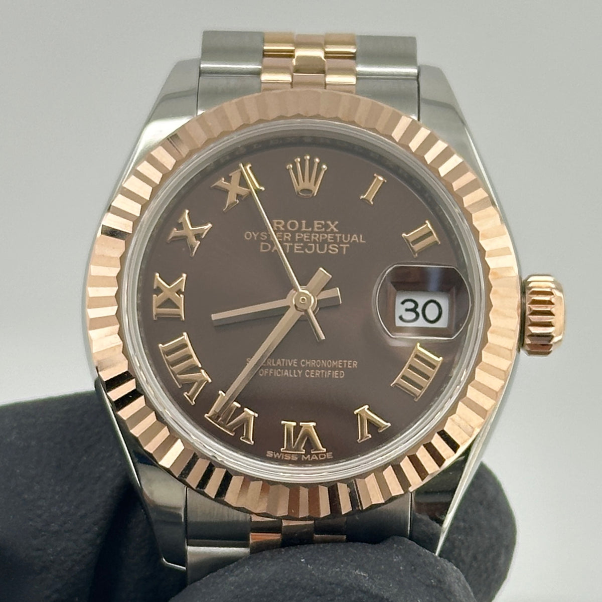 Rolex Datejust Lady Chocolate Roman Dial on Jubilee Hidden Clasp Bracelet Ref. 279171 Card 2017 — view 3
