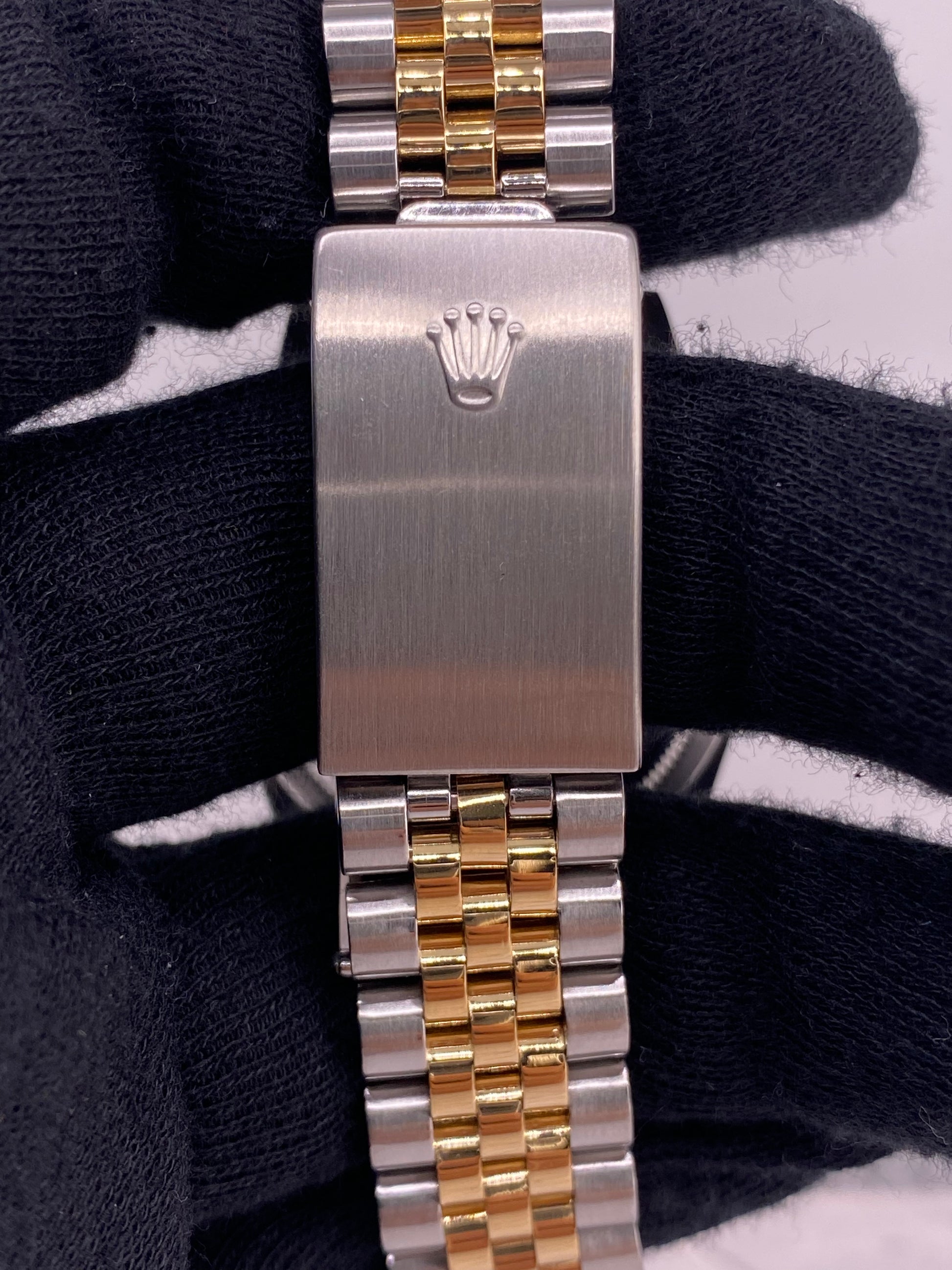 Rolex Datejust Champagne Anniversary Diamond Dial Dial on D Link Jubilee Bracelet Ref. 16233G 1991 — view 4