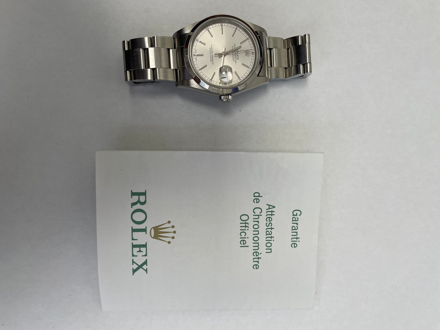 Rolex Datejust Silver Dial on Oyster Ref. 16200 Papers 2005 — view 5