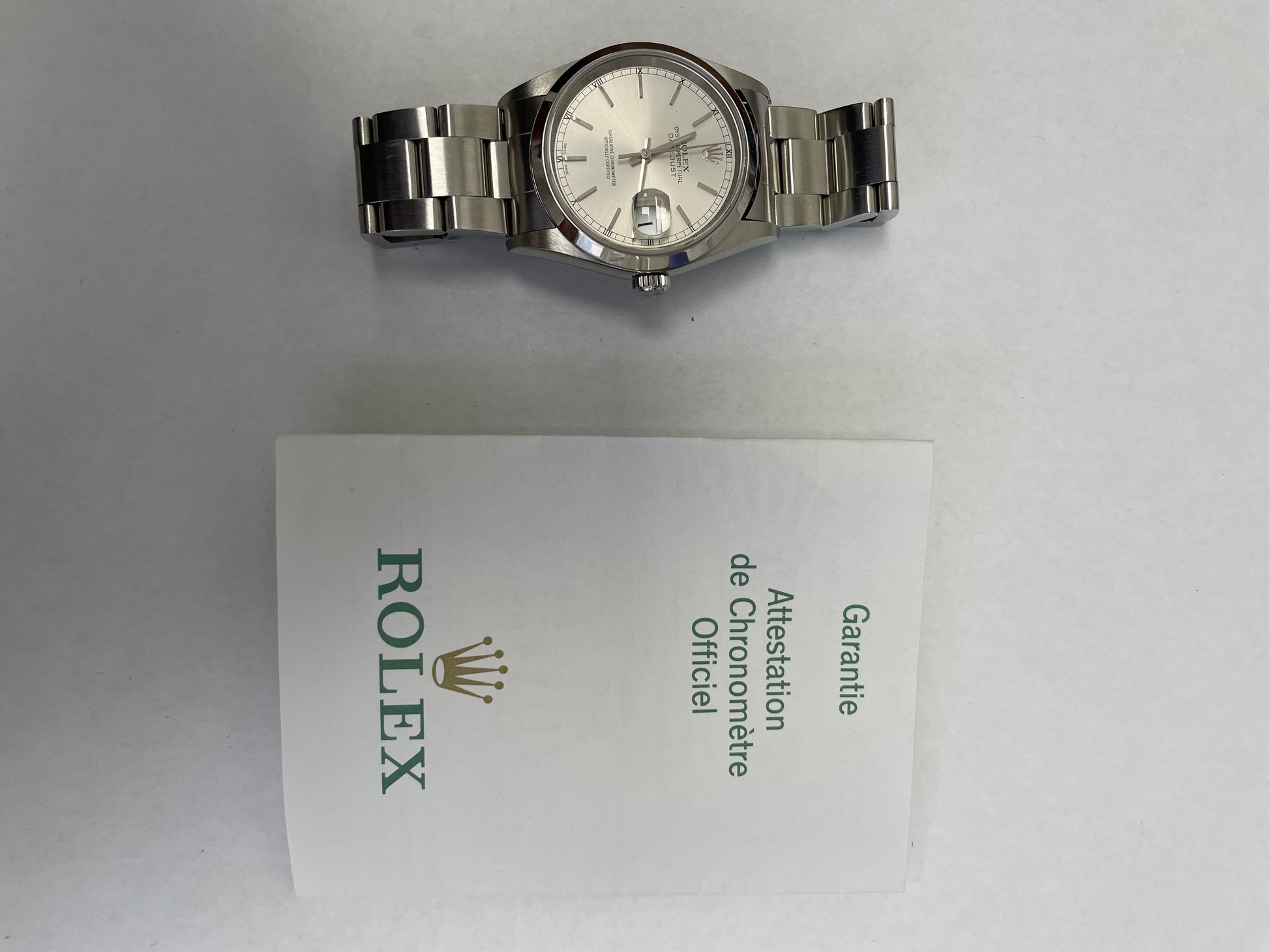 Rolex Datejust Silver Dial on Oyster Ref. 16200 Papers 2005 — view 5
