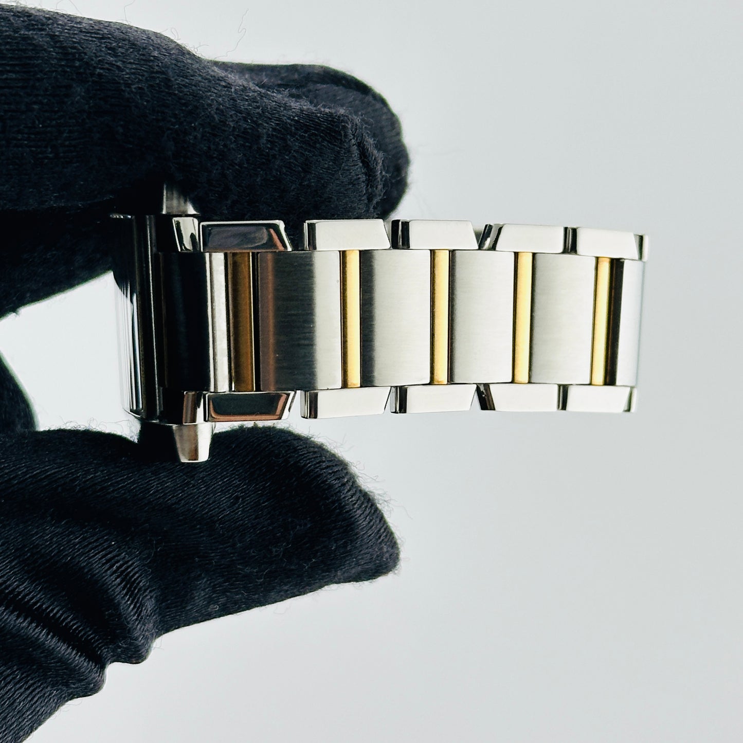 Cartier Tank Francaise Large Silver Roman Dial on 2 Tone Bracelet Ref. 2302 — view 5
