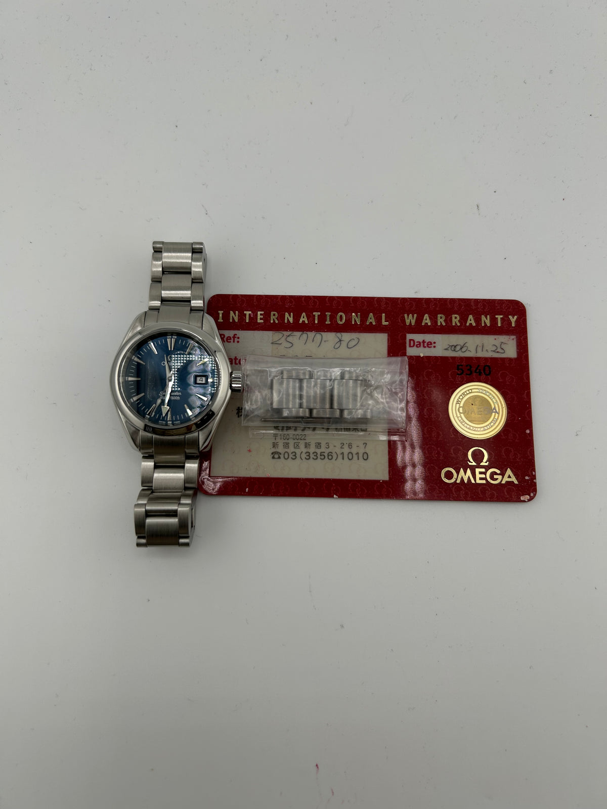 Omega Seamaster Date Blue Dial on Stainless Steel Bracelet Ref. 2577.80.00 Card 2006 — view 7
