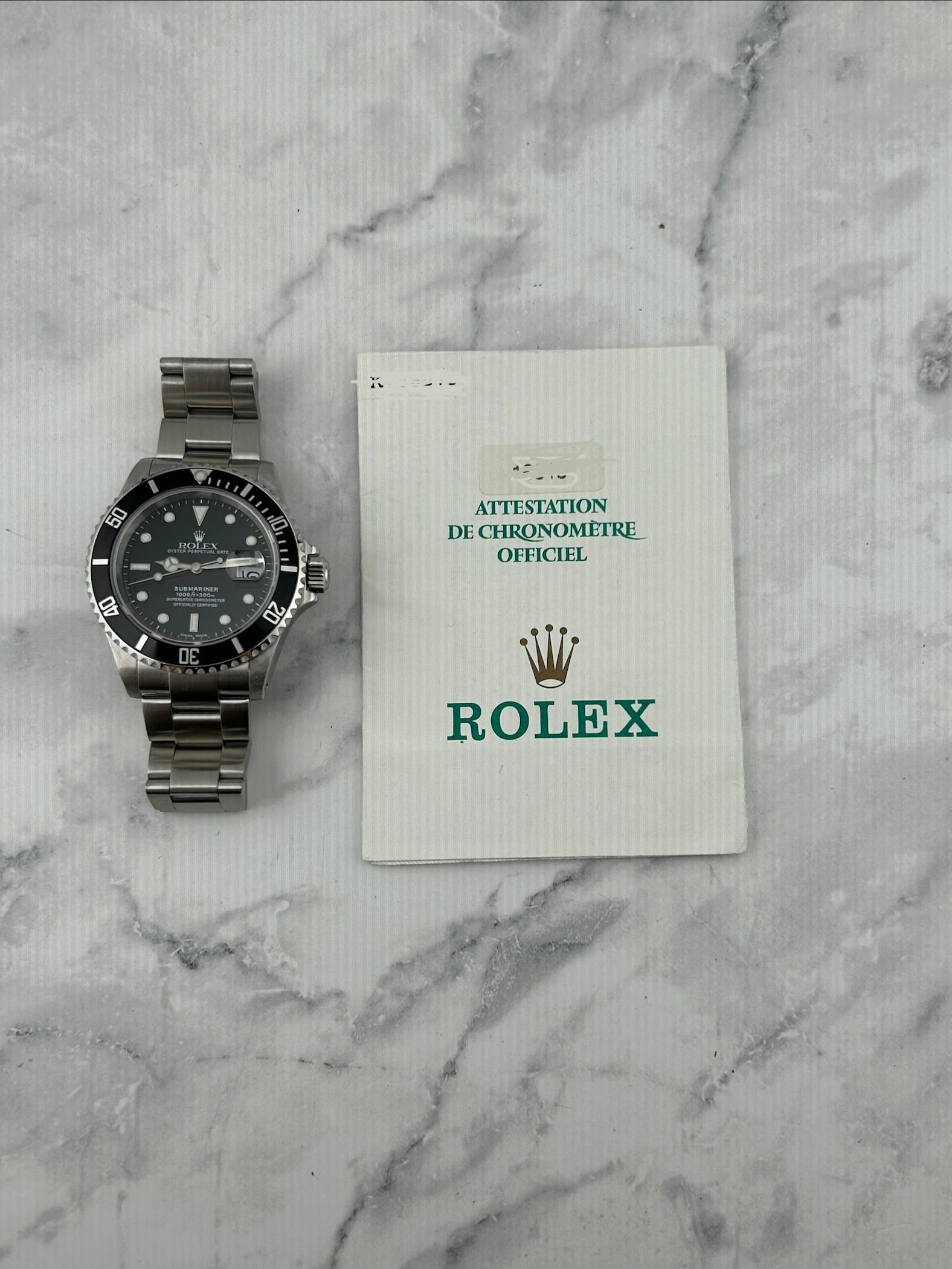 Rolex Submariner Date Black Dial on Oyster Ref. 16610 Papers 2002 — view 7