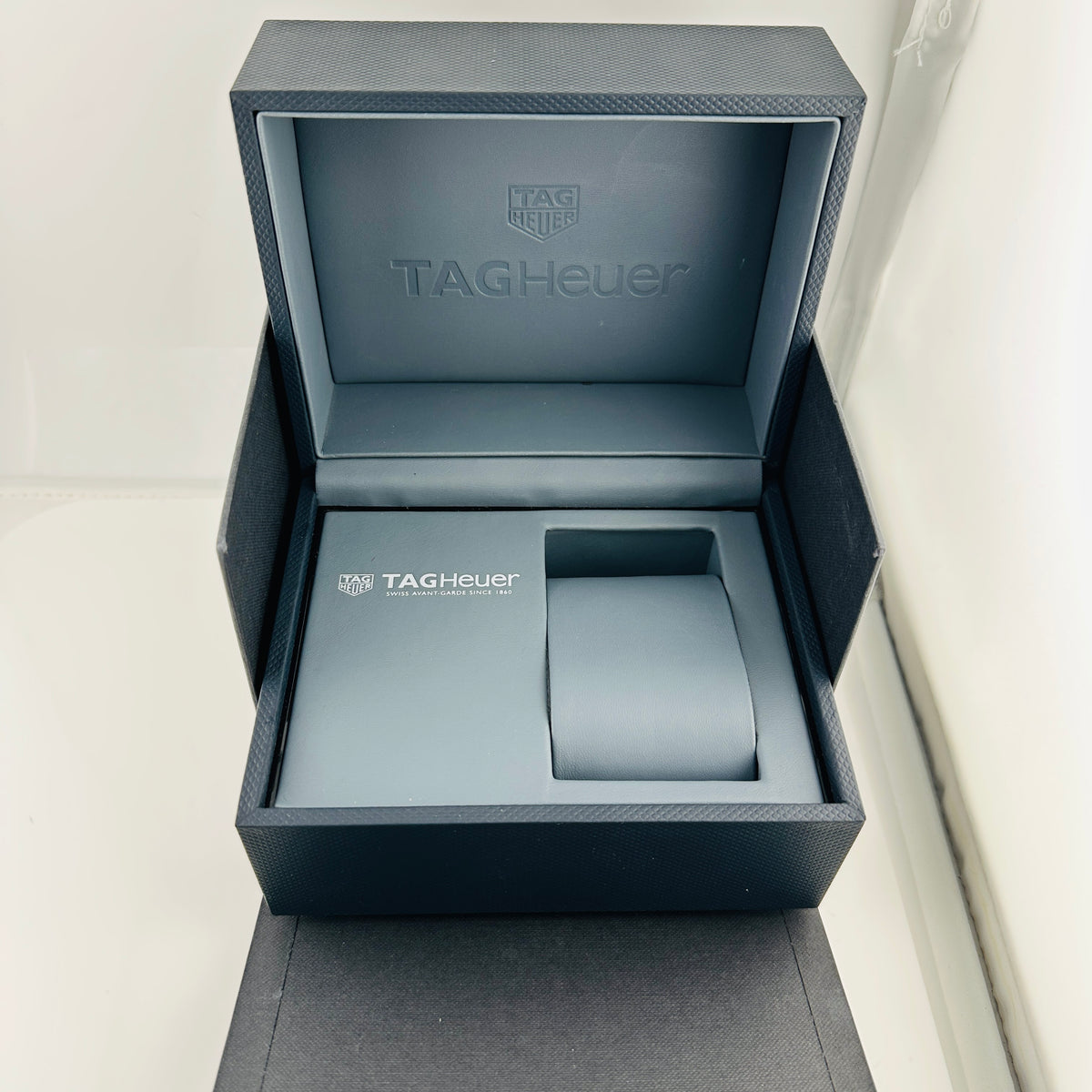 Tag Heuer Carrera Chronograph Blue Dial on Leather Strap Ref. CBN2A1A.FC6537 Manuals Only and Box — view 9