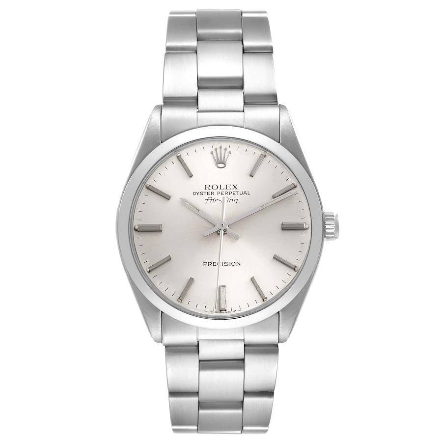 Rolex Air-King Silver Stick / Has Spots Dial on Folded Oyster Ref. 5500 1974