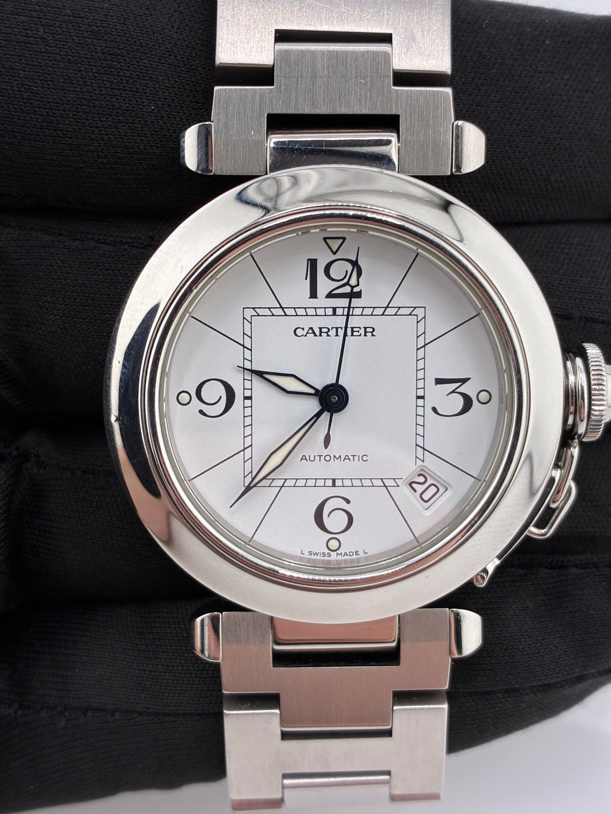 Cartier Pasha C White Dial on Ss Ref. 2324 Papers 2008 — view 2
