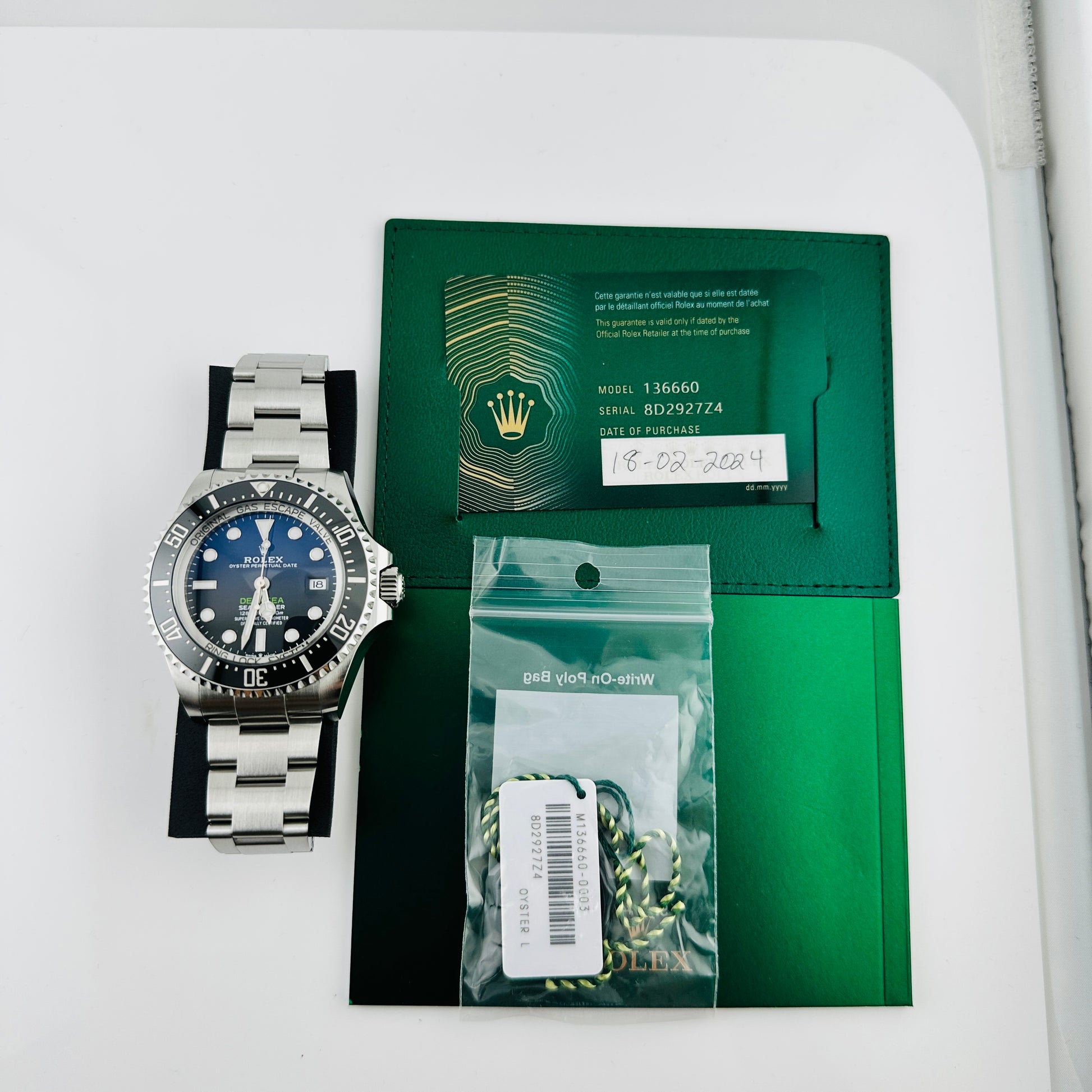 Rolex Sea-Dweller Deepsea James Cameron Blue Dial on Oyster Ref. 136660 Card 2024 — view 7