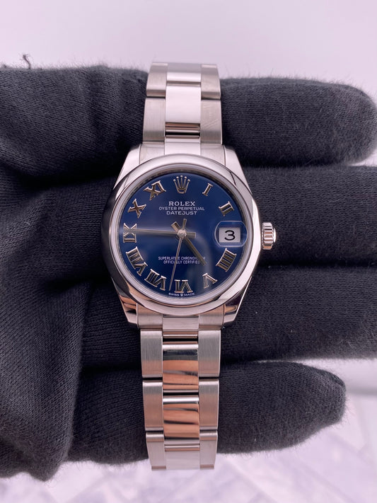 Rolex Datejust 31 Blue Roman Dial on Oyster Ref. 278240 Card 2023 — view 2