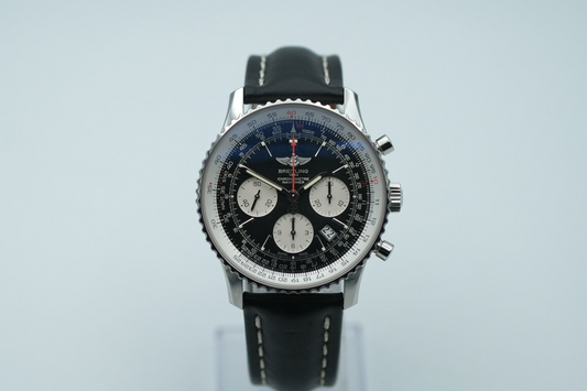 Breitling Navitimer Blue/Silver Dial on Leather Ref. AB0121/S232B48KBA Card 2010