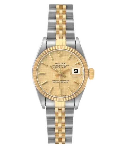 Rolex Datejust Lady Champagne Linen Stick Dial on Jubilee Ref. 69173