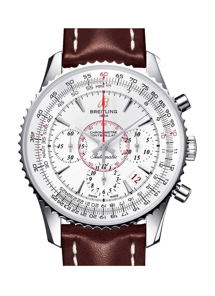 Breitling Montbrilliant Creme Dial on Leather Ref. AB0131 Papers 2012