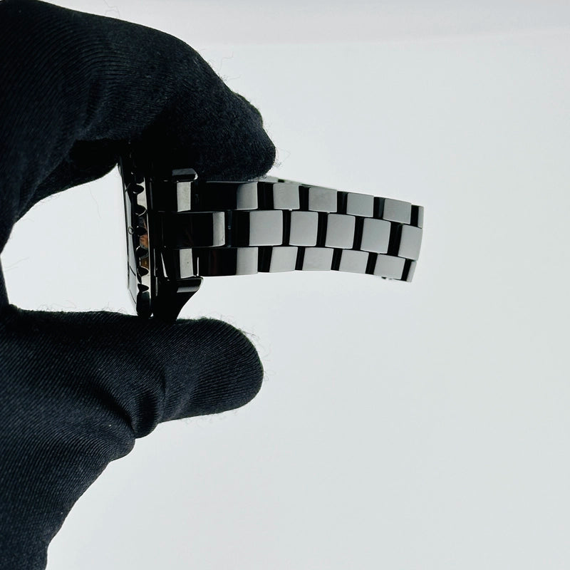 Chanel J12 Black With Factory Diamonds Dial on Ceramic Bracelet Ref H1625