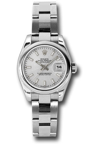 Rolex Datejust Lady Silver Index Dial on Oyster Ref. 179160 Card 2007