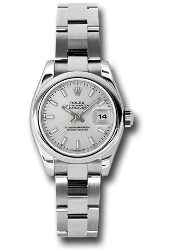 Rolex Datejust Lady Silver Index Dial on Oyster Ref 179160 with Card Old Green 2007