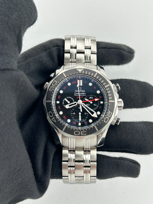 Omega Seamaster Black Arabic Numerals Dial on Stainless Steel Ref. 212.30.44.52.01.001 Complete 2019 — view 2