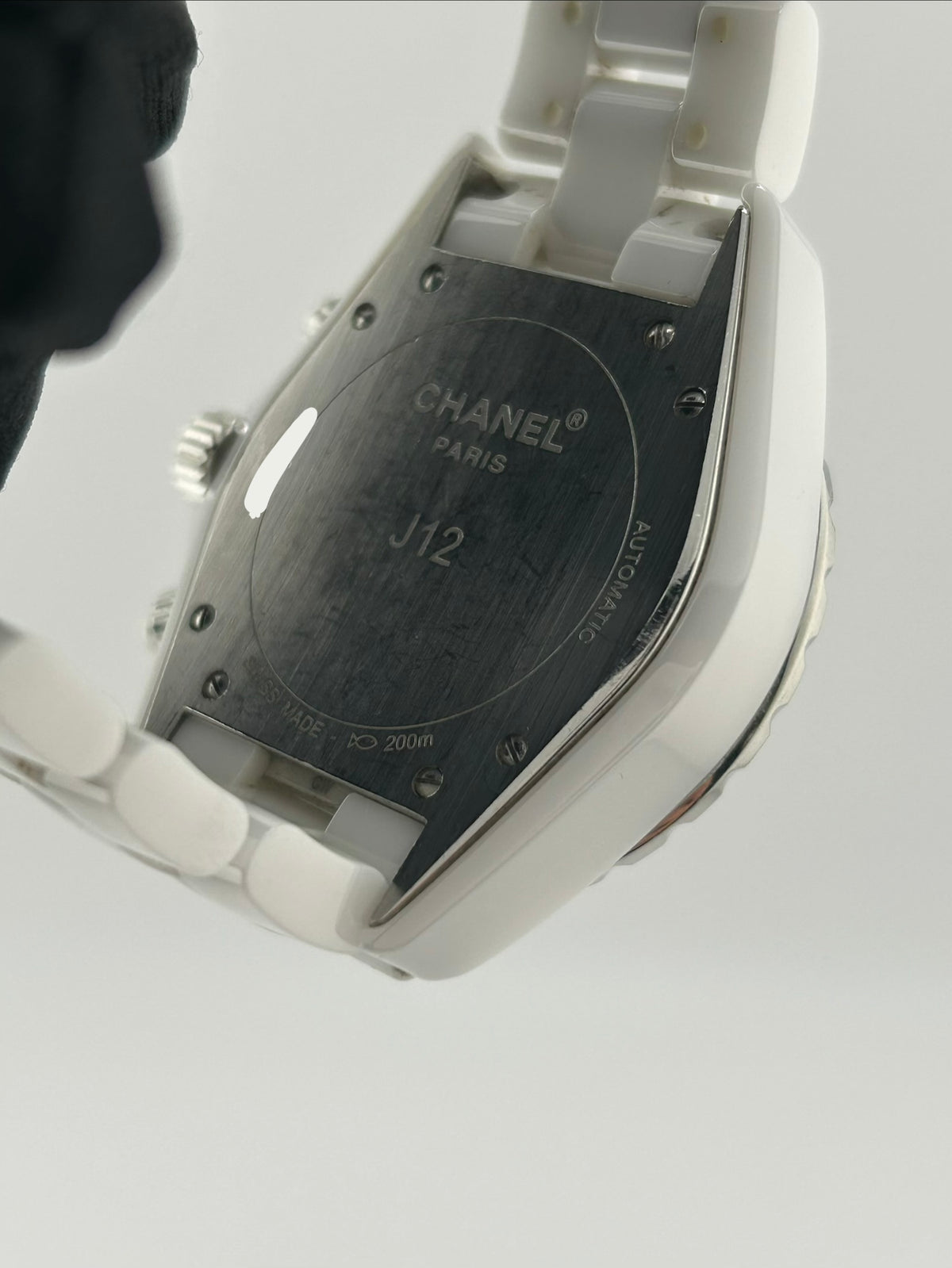 Chanel J12 Chronograph White Dial on Ceramic And Steel Bracelet Ref. H2009 — view 7
