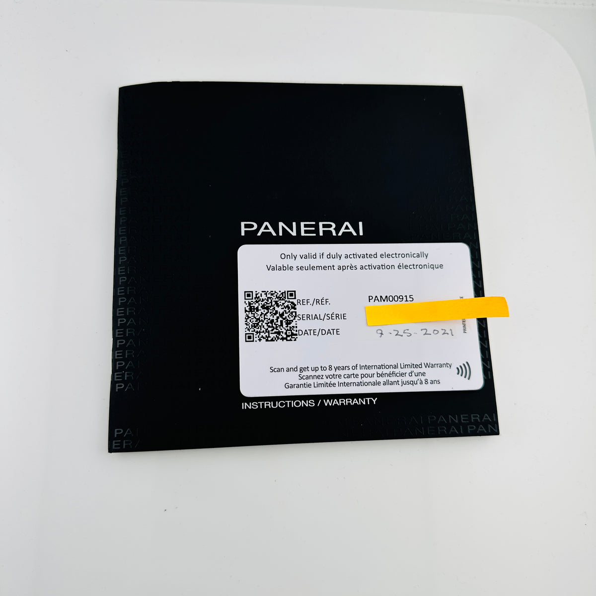 Panerai Luminor Base Black Dial on Leather Strap Ref. PAM00915 Complete 2021 — view 7