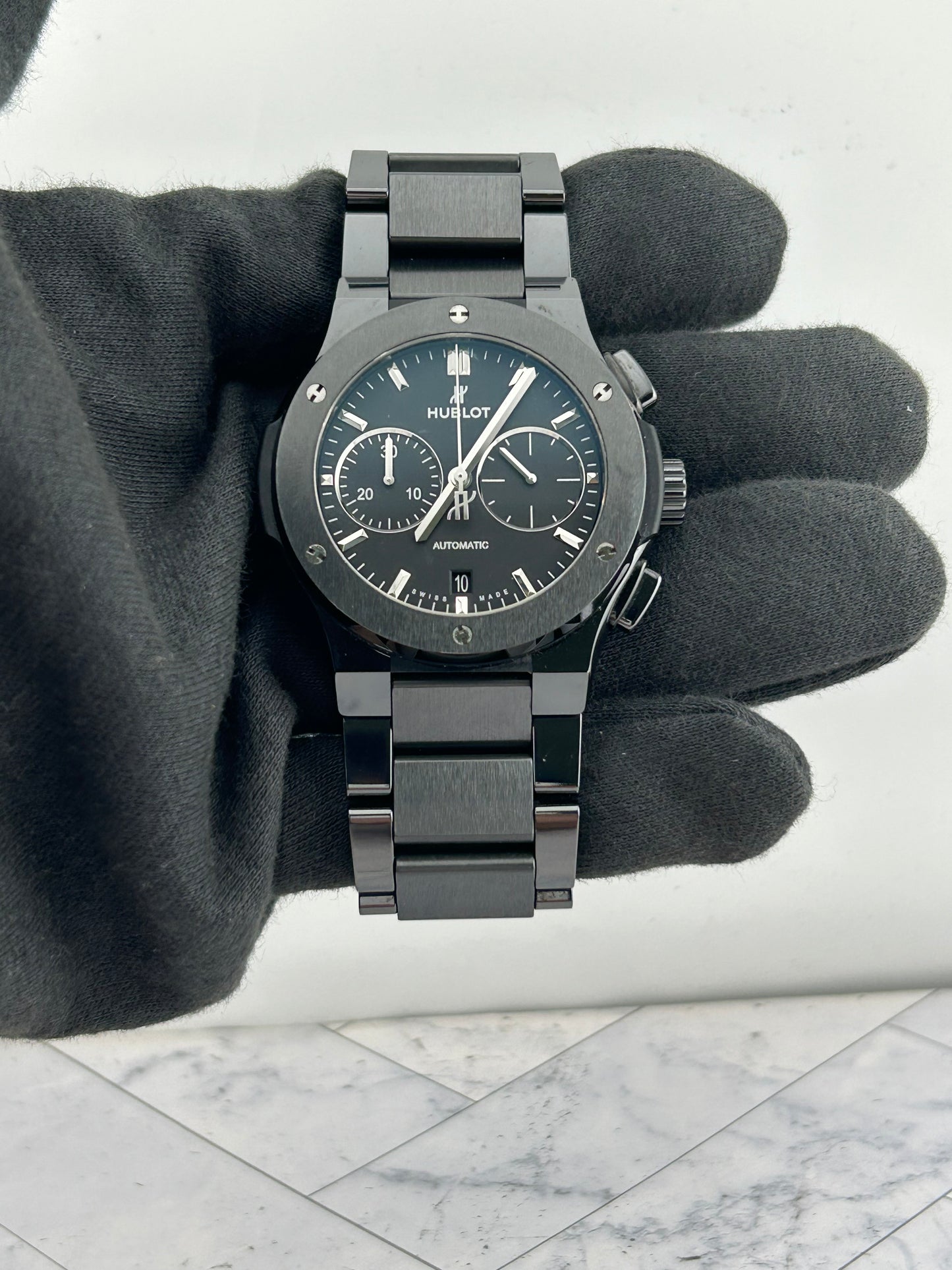 Hublot Classic Fusion Chronograph Black Dial on Bracelet Ref. 540.CM.1170.CM Card 2021 — view 2