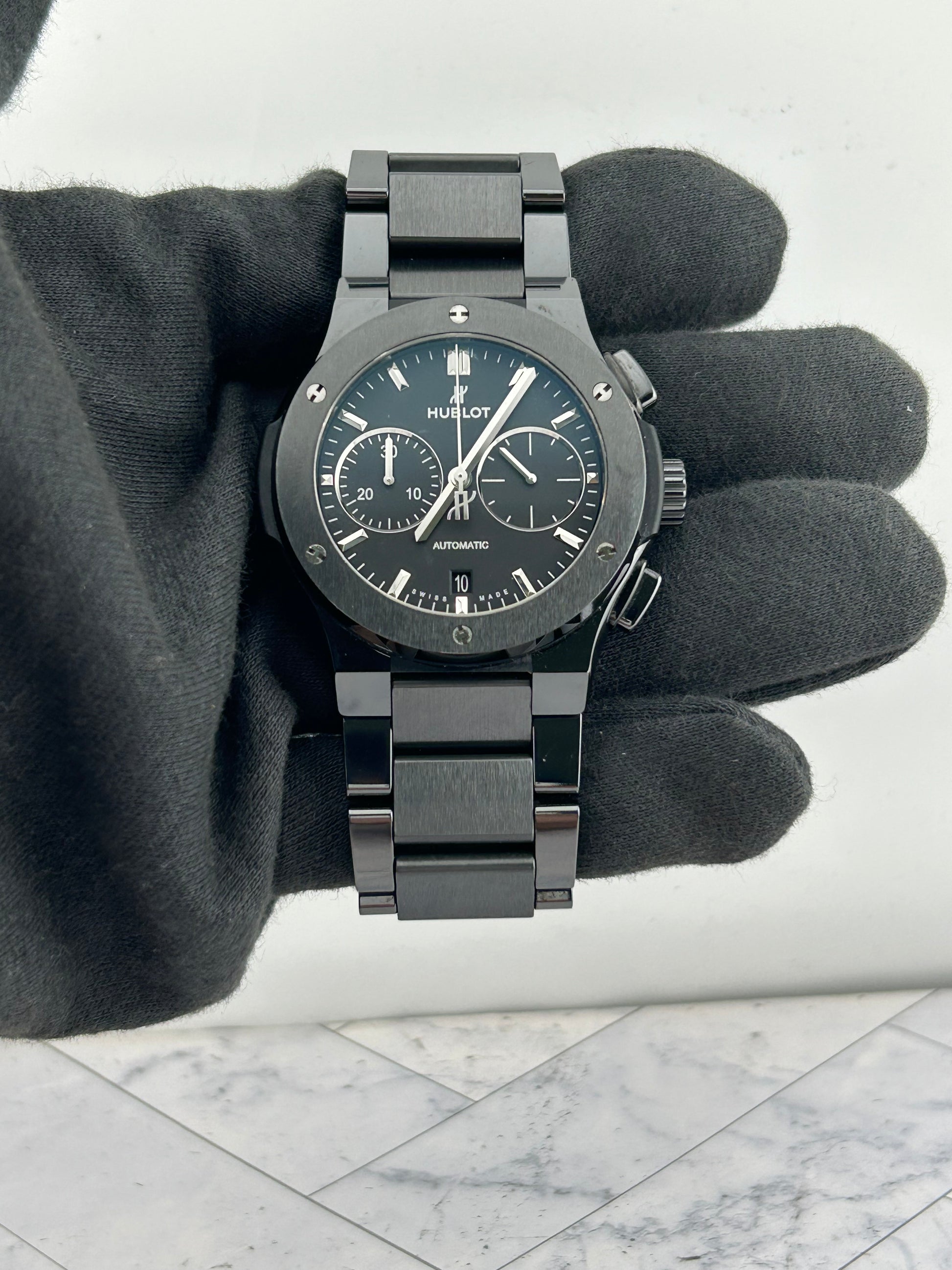Hublot Classic Fusion Chronograph Black Dial on Bracelet Ref. 540.CM.1170.CM Card 2021 — view 2