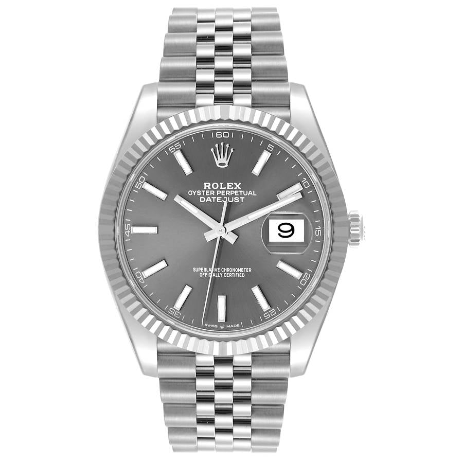 Rolex Datejust Dark Rhodium Index Dial on D Link Jubilee Bracelet Ref. 126334 Complete 2026