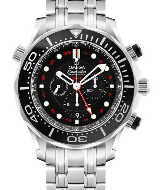 Omega Seamaster Black Arabic Numerals Dial on Stainless Steel Ref. 212.30.44.52.01.001 Complete 2019