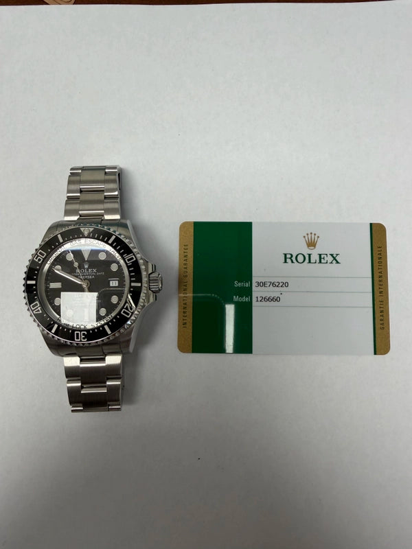 Rolex Sea-Dweller Deepsea Black Dial on Oyster Ref 126660 with New Style Card White 2019