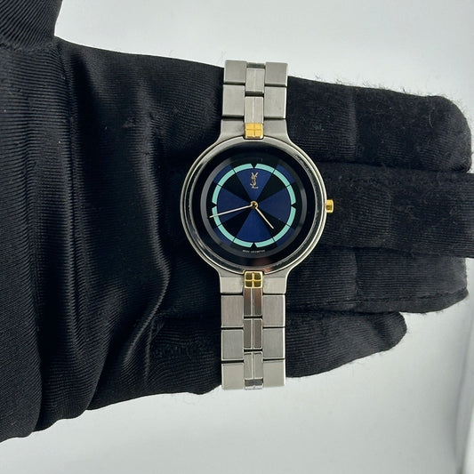 Yves Saint Laurent YSL Navy Blue & Black Dial Ref 9620H13847Y